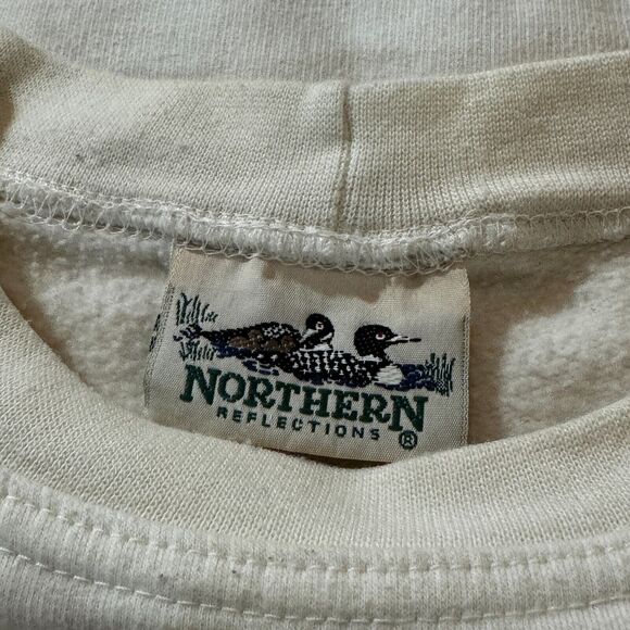 Northern Reflections Sweatshirt Crewneck Vintage 90s Graphic Winter Dog Kids XL - Picture 6 of 8